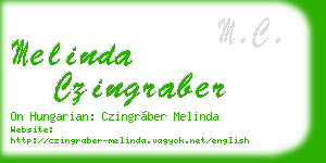 melinda czingraber business card